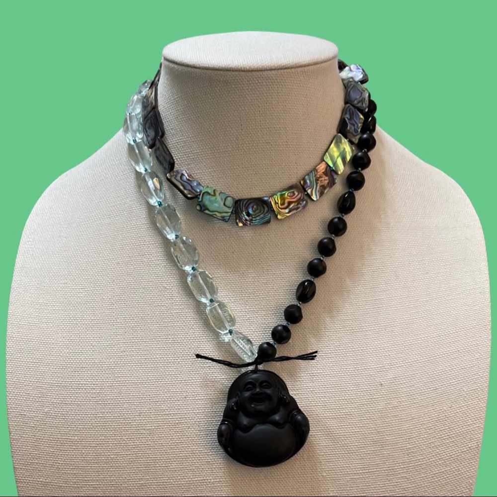 Black Buddha necklace